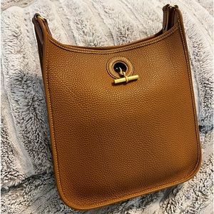 HERMES Vintage Vespa (original Evelyne) PM Gold Clemence Leather GHW